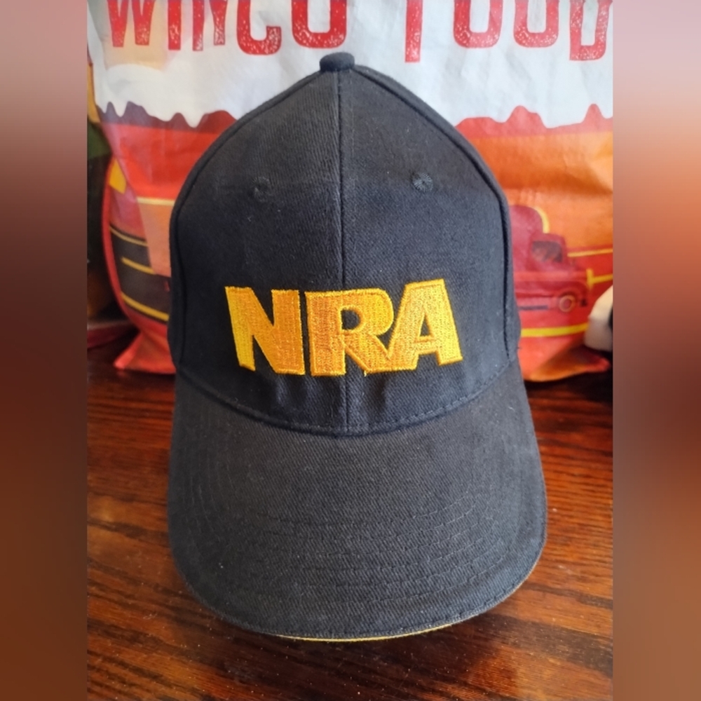 NRA National Rifle Association Black Baseball Hat Strap Back Adjustable‎